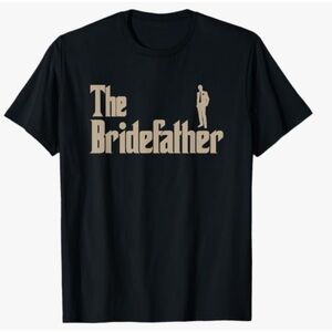 Men’s Bkack 2XL Black Graphic The Bride Father T-Shirt Wedding Weekend Must Have